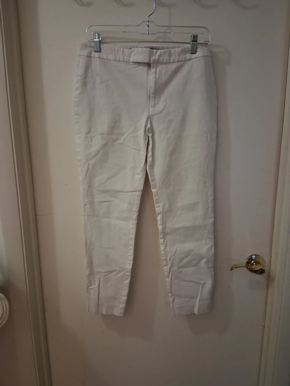 LAUREN Ralph Lauren White Slim Cloth Pants - Picture 2 of 7